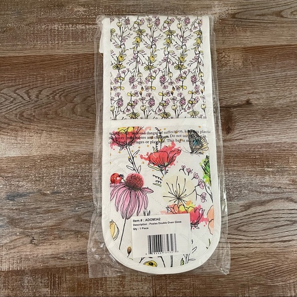 NWT Michel Design Works Double Oven Glove, Posies - Picture 4 of 4
